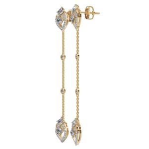 Exclusive 14KT Gold Cassiopeia <b>Blushing</b> Brilliance Earrings Princess And Round Cut Jewelry Bulk Wholesale Vendor Export - Product Image 1