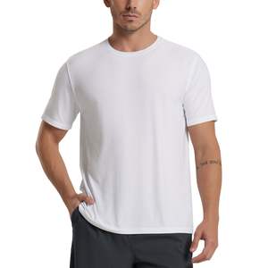 Camiseta Básica de Verano para Hombre, Personalizada al por Mayor, de Algodón Blanco Sólido, Cuello Redondo, Manga Corta, Casual, Suave, Transpirable y Ligera - Product Image 1