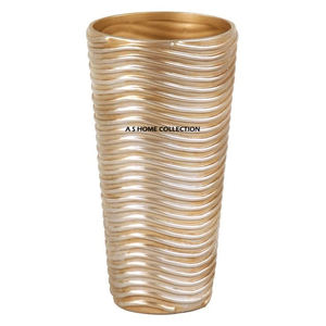 Good Quality New Golden Finished Aluminum Metal <b>Brush</b> Holder <b>Round</b> Shaped Accessory for Home and Hotel Bathroom Use - Product Image 1