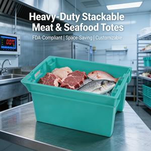 Caisses en plastique empilables, étanches, durables, recyclables, pour le transport et le stockage en chaîne du froid, robustes, pour le chargement et le stockage - Product Image 4