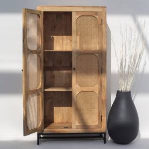 Mueble de Almacenamiento Moderno de Mimbre Natural, Gabinete de Madera Vandana Vesta Maxima - Product Image 6