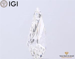 หินวีดีเกรด3.00กะรัตสำหรับนักออกแบบเครื่องประดับอัญมณีรูปทรงลูกแพร์เพชรที่โตแล้วมีความคมชัด13.26มม. VVS2 - Product Image 3