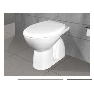 Inodoro suspendido de lujo moderno con forma de estela, 470x370x415mm, cerámica sanitaria, para uso comercial en baños. - Product Image 1