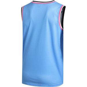 เสื้อบาสเก็ตบอลตาข่ายไล่เฉดสีน้ำเงินสำหรับผู้ชาย คอกลม แขนกุด ระบายอากาศได้ดี ทรงปกติ เหมาะสำหรับทุกฤดูกาล ชุดกีฬาสำหรับผู้ใหญ่ - Product Image 6