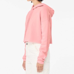 Sudadera de Mujer, Color Rosa Sólido, Manga Larga, Tejido Regular, Informal, para Otoño, 100% Algodón, Estilo Urbano, Resistente al Viento - Product Image 2