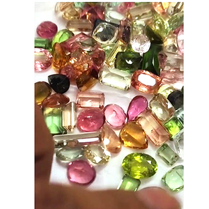 133 Pcs of Natural Multi Tourmaline 8mm to 15mm Pear Oval Octagon facet 201 Cts Iroc Sales High Quality loose gemstones US4925 - Product Image 1