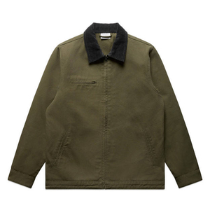 <b>Canvas</b> Custom Bomber Corduroy Collar Hemp Cotton <b>Jacket</b> For Men Wholesale <b>Canvas</b> <b>Jacket</b> High Quality Cotton Work <b>Jackets</b> - Product Image 1