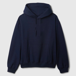 เสื้อฮู้ดดี้ผ้าฟลีซหนานุ่ม ยูนิเซ็กซ์ 100% ผ้าฝ้าย ทรงโอเวอร์ไซส์ ใส่สบาย พิมพ์ลายโลโก้ด้านหน้า รับสั่งทำ พิมพ์ลายได้ เป็นมิตรต่อสิ่งแวดล้อม - Product Image 1