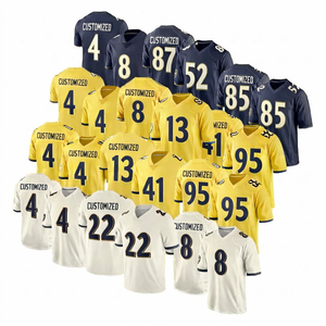 Maillots de football américain personnalisés, nom et numéro de l'équipe, vêtements de sport pour hommes, vêtements athlétiques respirants, maillot de haute qualité - Product Image 1