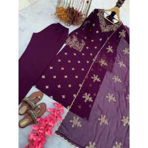 Conjunto de Top y Dupatta para Mujer de Diseñador, Elegante Atuendo para Fiesta, Estilo Palazzo - Product Image 6