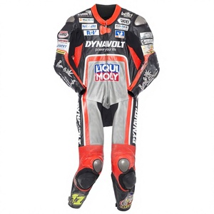 ชุดแข่งรถมอเตอร์ไซค์ Sandro Cortese MotoCP แบบชิ้นเดียว ทำจากหนังวัว/หนังจิงโจ้ สำหรับขับขี่มอเตอร์ไซค์/จั๊มสูท MotoCp/ชุดสำหรับนักขี่มอเตอร์ไซค์ ระดับเกราะป้องกัน 2 - Product Image 1