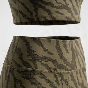 ชุดโยคะซับลิเมชั่น กางเกงเลกกิ้งกีฬา ชุดออกกำลังกาย วิ่ง เทรนนิ่ง ฟิตเนส เสื้อผ้าไร้ตะเข็บ เอวสูง ชุดออกกำลังกาย - Product Image 5