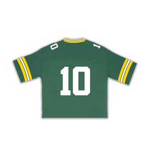 Custom Manufacturer American Vintage Soccer Jerseys Oversized Knitted Mesh V-Neck Crop Boxy Mesh Football Jersey Men's - Product Image 1