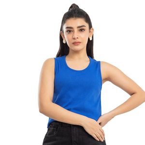2026 Womens <b>Royal</b> <b>Blue</b> Crew Neck Tank <b>Top</b> Lightweight Casual <b>Vest</b> for Summer Gym Yoga Daily Wear and Layering - Product Image 6