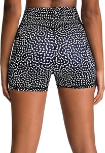 Women's Yoga Outfit Activewear 2 Piece Workout Gym <b>Cross</b> Strap Crop <b>Top</b> High Waist Shorts Sublimated Bra Short Set - Product Image 5