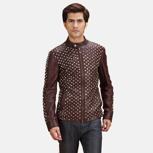 เสื้อแจ็คเก็ตหนังซาฟารีแฟชั่น AMERICAN TRENCH CLOTHING 2026 สำหรับผู้ชาย คอปกกลม ติดกระดุมแถวเดียว กันน้ำ สไตล์ลำลอง สีพื้น - Product Image 4