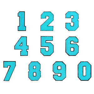 Индивидуальные мягкие нашивки из синели, различные цифры и буквы, вышивка, нашивка с железом на подложке - Product Image 1