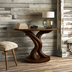 Mesa de consola de madera rústica hecha a mano, mesa de entrada de granja, mesa de salón de madera recuperada, decoración única hecha a mano para el hogar - Product Image 2