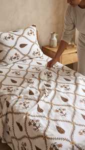 Hand Block Print Water Resistant Pure Cotton Bedsheet With One <b>Pillow</b> Cover Hand Block Printed Cotton Bedsheet & <b>Pillow</b> Case - Product Image 2
