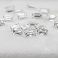 2.00mm x 1.00mm ile 2.50mm x 1.50mm arasında Baget Kesim Sentetik CVD HPHT DEF VVS VS Laboratuvarda Yetiştirilmiş Elmas Kalibre Edilmiş Boyutlarda Mevcut