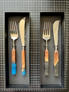 Cuchara de Madera y Resina Hecha a Mano de Excelente Calidad, Apta para Alimentos, Reutilizable, para Café, Té y Postres, para Uso en la Cocina y Comedor, en Venta - Product Image 3