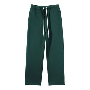 Pantalon de jogging en coton haut de gamme pour homme, coupe droite, gris, avec logo personnalisé, pour le sport et le style urbain - Product Image 3