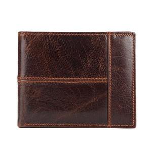Elegante Tarjetero de Cuero Genuino para Hombre, con Bloqueo RFID, Cierre Abierto, de Alta Calidad, Personalizable, para Pasaporte, Tarjetas de Crédito y Viajes - Product Image 1