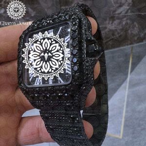 Charm Jewels Luxury Women's Stainless Steel <b>Watch</b> Square Case Analog Dial Luminous <b>Black</b> Crystal Design 38mm - Product Image 4