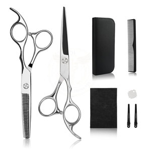 Premium Stainless Steel <b>Barber</b> Dressing Scissors <b>Set</b> Professional Hair Cutting Thinning Shears Salon Use - Product Image 1