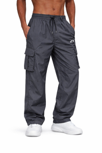 กางเกงคาร์โก้ผู้ชาย น้ำหนักเบา ผ้าไนลอน เอวยางยืด ทรงหลวม กางเกงสำหรับกิจกรรมกลางแจ้ง ผลิตตามสั่ง จำหน่ายจำนวนมาก - Product Image 2