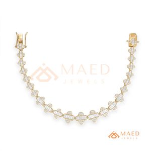 Bracelet Géométrique Doré en Moissanite, Chaîne Fine, Bijou Tendance pour Usage Quotidien, Style Miami Chicago, Idéal Cadeau - Product Image 6