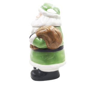 Taza de Cerámica Verde de Santa Claus con Tapa, Taza Navideña de Dibujos Animados, Recipiente para Bebidas Hecho a Mano - Product Image 6