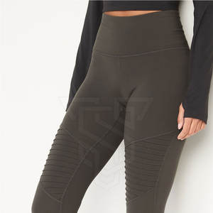 Leggings Deportivos Personalizados con Nuevo Diseño, Cintura Media Elástica, Sólidos, Casuales, Impermeables, de Longitud Completa, Spandex/Nylon para Mujer - Product Image 4