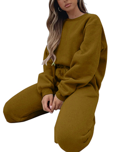 <b>Womens</b> Winter Acid Washed <b>Sweatsuit</b> Set Fleece Hoodie Jogger Pants Cotton Blend Casual Street Sports Front Soft Training - Product Image 6