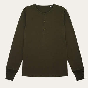 T-shirt Henley à manches longues pour homme, de haute qualité, tendance, en vente à prix réduit, pour un usage décontracté - Product Image 4