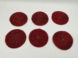 Sous-verres en perles de verre faits à la main MS HANDICRAFT - Cadeaux religieux classiques avec support en polyester (4x4 pouces) - Product Image 4