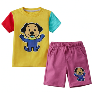 Conjunto de Ropa de Verano para Niños, Camiseta y Pantalones Cortos Suaves, Ligeros para Uso Diario, Talla Personalizada, Fabricación Escalable - Product Image 4