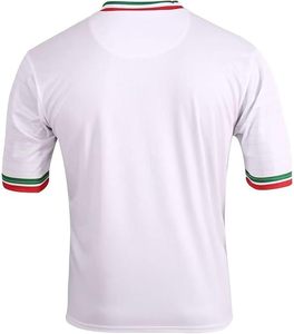 Maillot de football blanc personnalisé de l'équipe nationale d'Iran, imprimé léopard, respirant, en polyester, avec col en V brodé, design sportif - Product Image 2