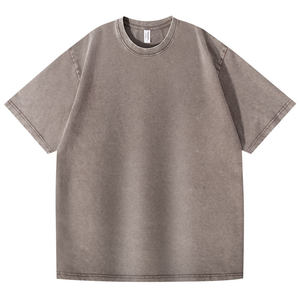 <b>Tshirt</b> Cotton Stone Washed T-shirt Printing Men Acid Washed T Shirt - Product Image 3