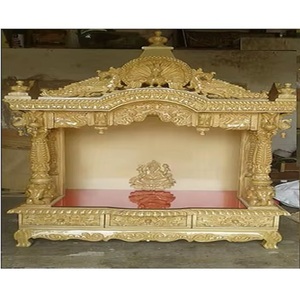 Mandir traditionnel en bois de teck pour la maison, artisanat en bois, finition teck, mandir/temples en bois pour la maison, prix d'usine, vente - Product Image 1