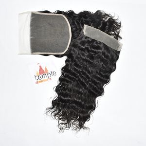 Extensiones de Cabello Humano Virgen Indio 100% Sin Procesar, Ondulado Profundo, Color Negro Natural, para Trenzas, con Cierre 7x7, de Proveedores - Product Image 2