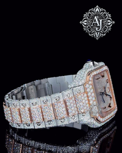 นาฬิกา AFAR JEWELS รุ่น Pass Diamond Tester สไตล์ฮิปฮอป ประดับเพชรหรูหรา สายสแตนเลสสตีลอัตโนมัติ เครื่อง Miyota ระบบอนาล็อก ขนาด 20 มม. - Product Image 2