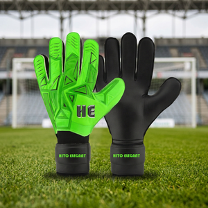 Gants de football professionnels en latex allemand vert de haute qualité Direct Factory, gants de gardien de but en latex à super adhérence pour une utilisation en extérieur - Product Image 2