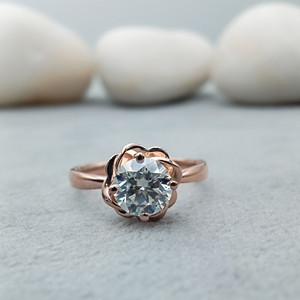 GIA ได้รับการรับรอง14K 18K แหวนทองแต่งงานหมั้นคลาสสิก1.5ct ตัด VVS ห้องปฏิบัติการปลูกเพชรสำหรับปาร์ตี้ของผู้หญิงวันครบรอบ - Product Image 1