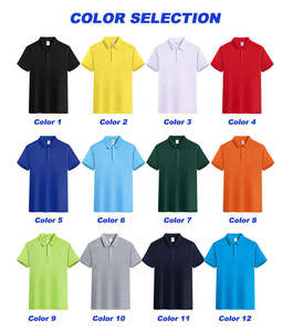 Chemises polo pour hommes brodées sur mesure OEM, vente en gros de polos uniformes vierges, fournisseur d'usine de marques privées - Product Image 2