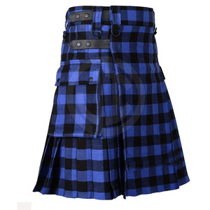 Stylish Solid Breathable Casual Knee-Length <b>Tartan</b> Kilt <b>Skirts</b> Comfortable for Outfits - Product Image 2