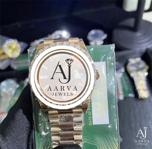 Reloj Mecánico Automático para Hombre AARVA Jewels de Alta Calidad con Incrustaciones de Diamantes, Bisel de Acero Inoxidable, Resistente al Agua y con Indicador de Fecha - Product Image 4
