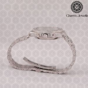 Montre de Luxe Charm Jewells en Acier Inoxydable, Boîtier 40mm, Mouvement Mécanique Analogique, Bracelet Vintage Tendance pour Homme, Verre 20mm, Fermoir Déployant - Product Image 4