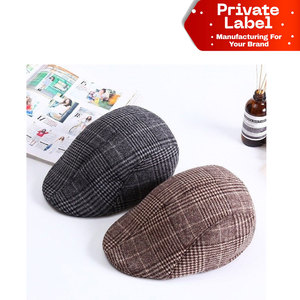 Gorra Newsboy con Logotipo Personalizado al por Mayor, Gorra Baker Boy de Lana Tweed de Marca Privada, Gorra Newsboy Bordada Personalizada Directa de Fábrica OEM al por Mayor - Product Image 1