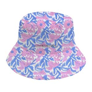 Chapeau Bob Matelassé en Coton Imprimé à la Main Personnalisé pour Adulte, Style Pêcheur, Haute Qualité - Product Image 6